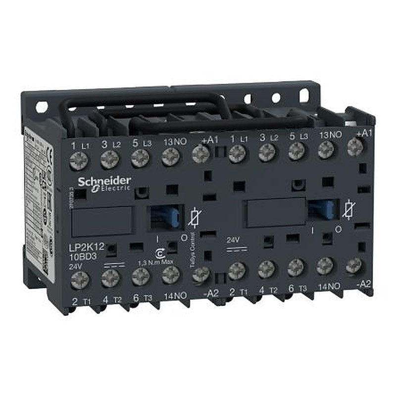 Schneider Electric TeSyS K Contactor, 24V dc Coil, 3-Pole, 20 A, 5.5 kW 24V dc, 3 NO, 690V ac