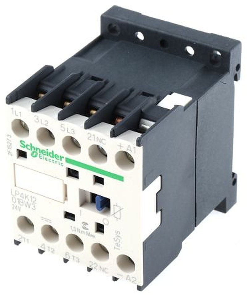 Schneider Electric TeSyS K Contactor, 24V dc Coil, 3-Pole, 12 A, 5.5 kW 24V dc, 3 NO, 690V ac