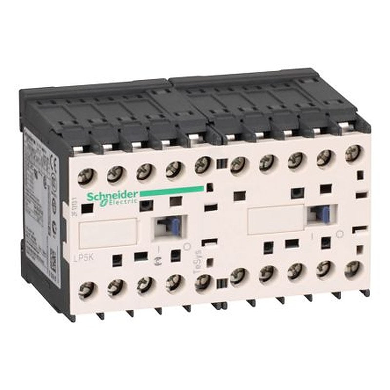 Schneider Electric TeSyS K Reversing Contactor, 24V dc Coil, 3-Pole, 12 A 24V, 1 NO/1 NC, 690V