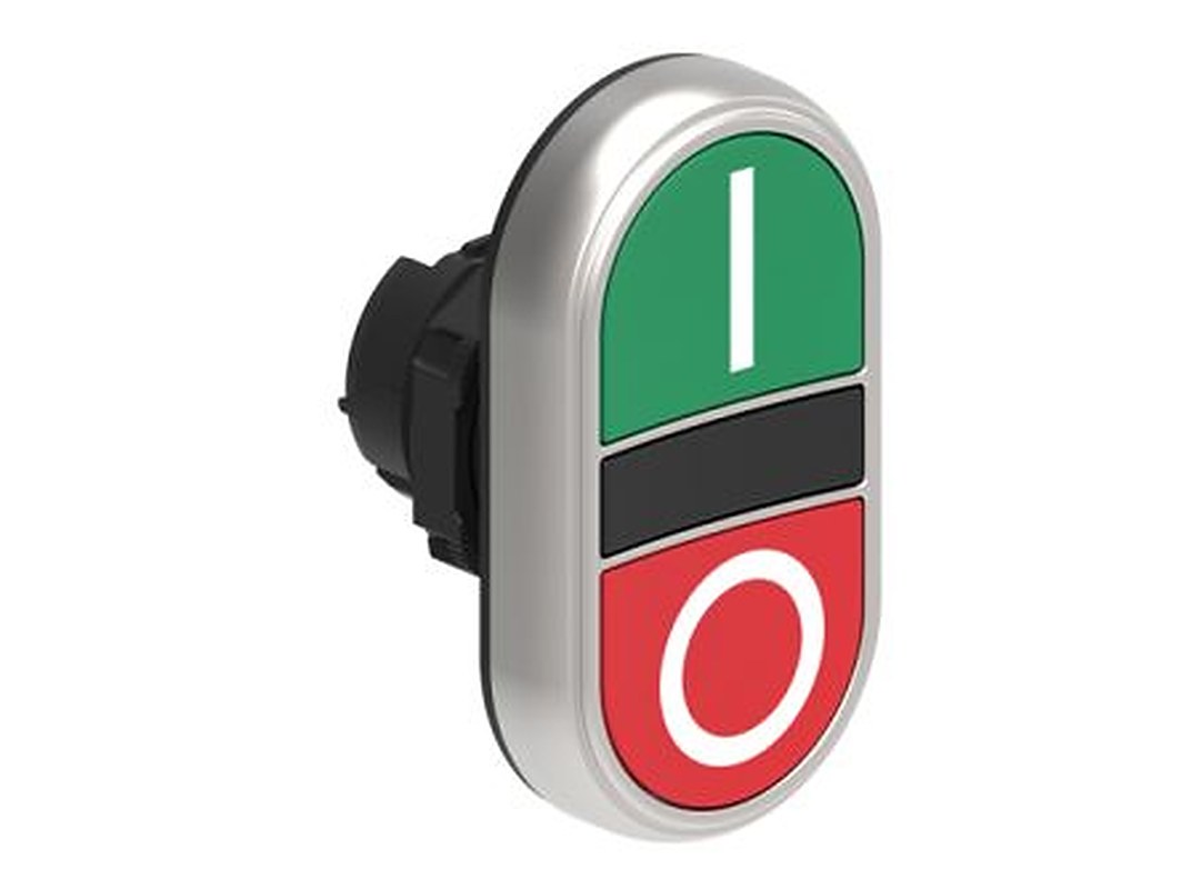 Lovato LPCBL71 Series Green, Red Momentary Push Button Switch, 22 mm Cutout, IP66, IP67, IP69K
