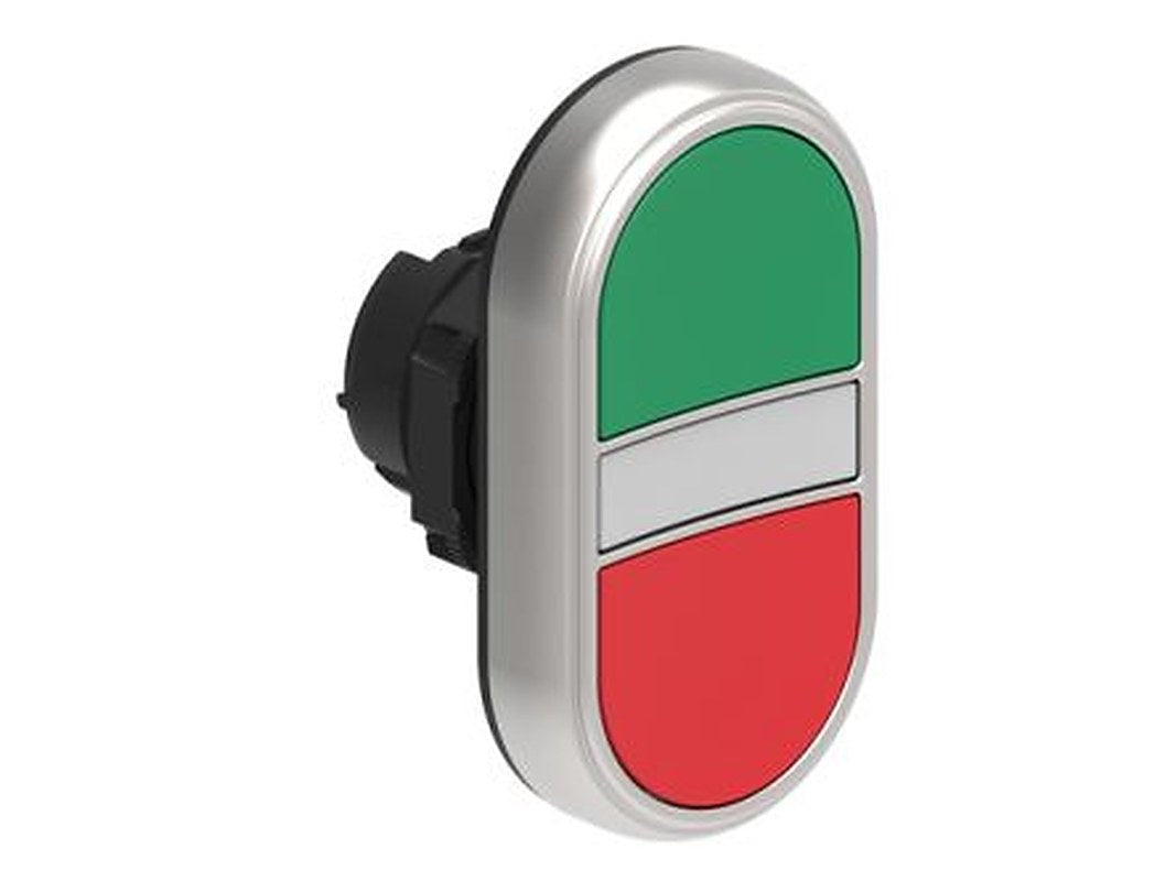 Lovato LPCBL71 Series Green, Red Momentary Push Button Switch, 22 mm Cutout, IP66, IP67, IP69K