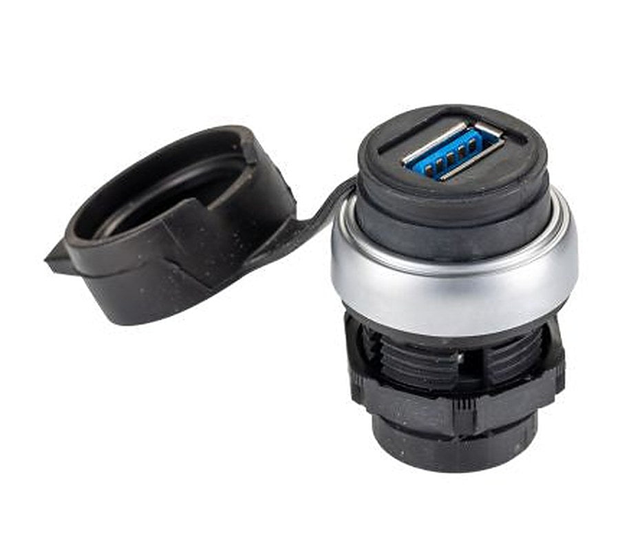 Lovato Straight, Cable Female- 1 Port Type USB Type A to A IP20, IP65 USB Connector USB 3.0