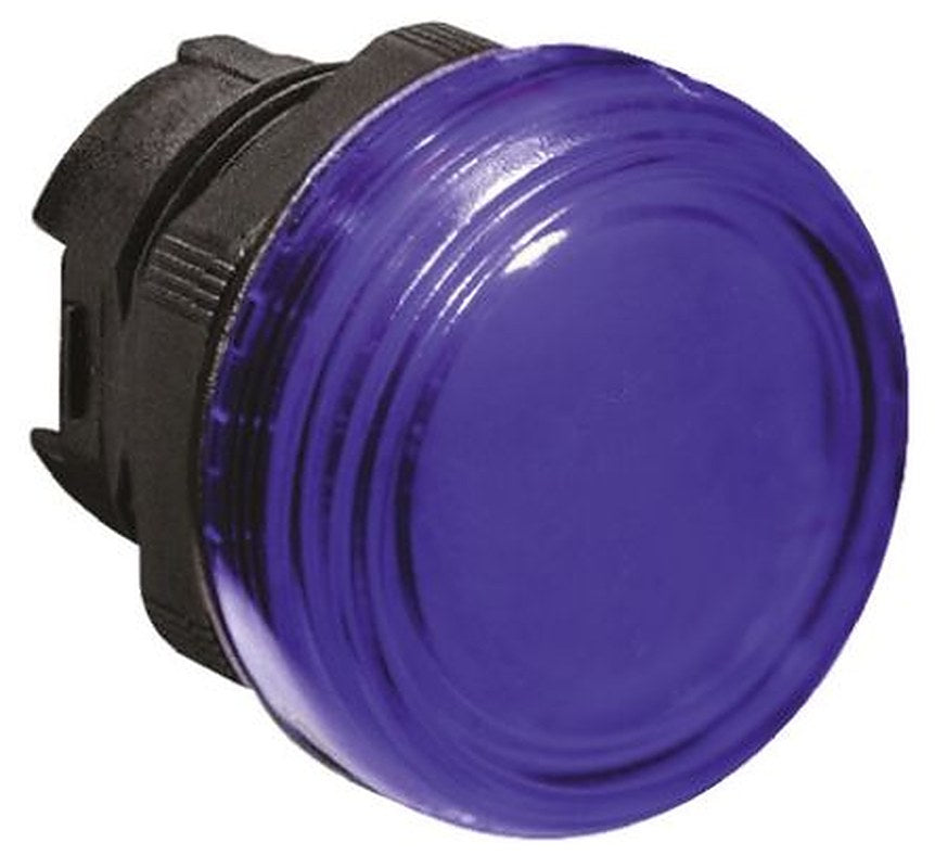 Lovato Blue Pilot Light Head Platinum chromed plastic 22mm Series