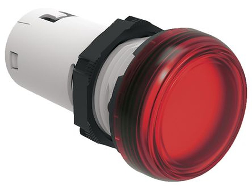 Lovato, LPML, Ring Red LED Pilot Light, 22 mm Cutout, IP66, IP67, IP69K, Round, 120V