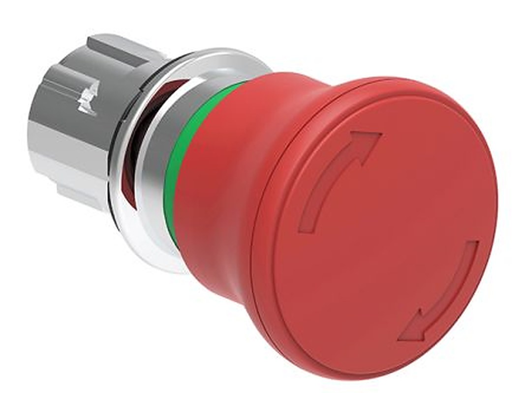 Lovato LPSB664 Series Turn to Release Emergency Stop Push Button, Adapter, 22 mm Cutout, IP67, IP69K, IP66