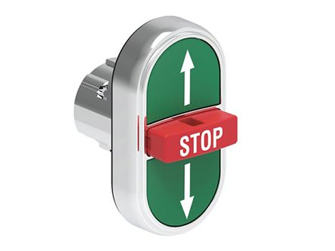 Lovato Platinum Series Red, Green Spring Return Push Button Head, 29.5 mm Cutout, IP66, IP67, IP69K