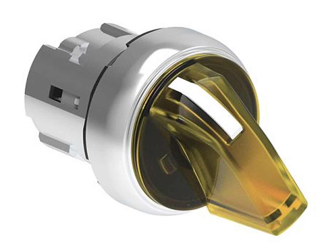 Lovato LPSSL12 Series 2 Position Illuminated Selector Switch Head, 22 mm Cutout, Yellow Handle, IP66