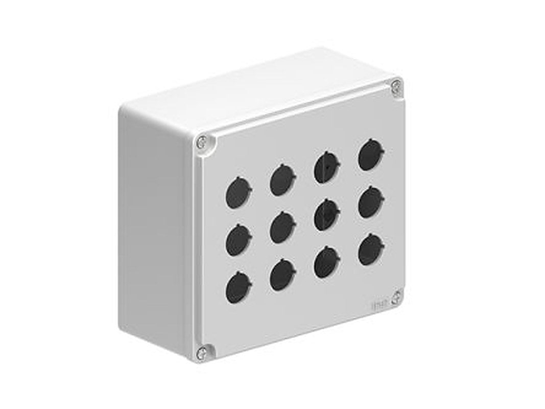 Lovato Grey Metal LPZM Enclosure - 12 Hole 22 mm Diameter