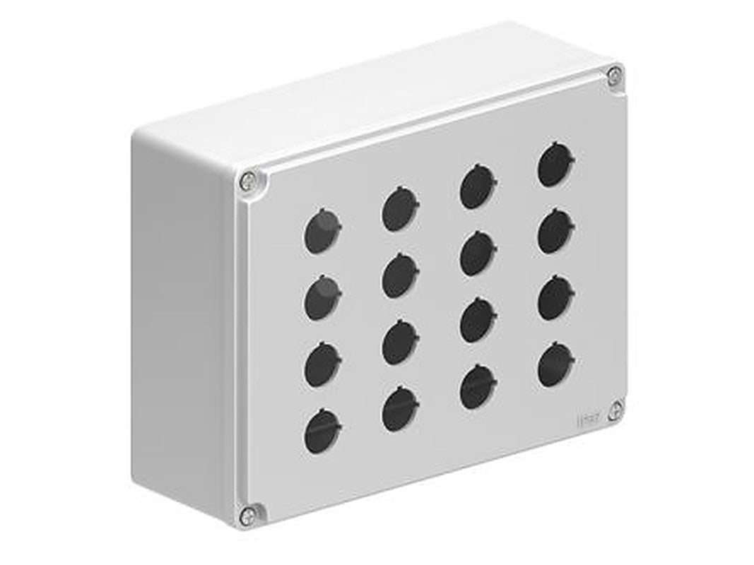 Lovato Grey Metal LPZM Enclosure - 16 Hole 22 mm Diameter
