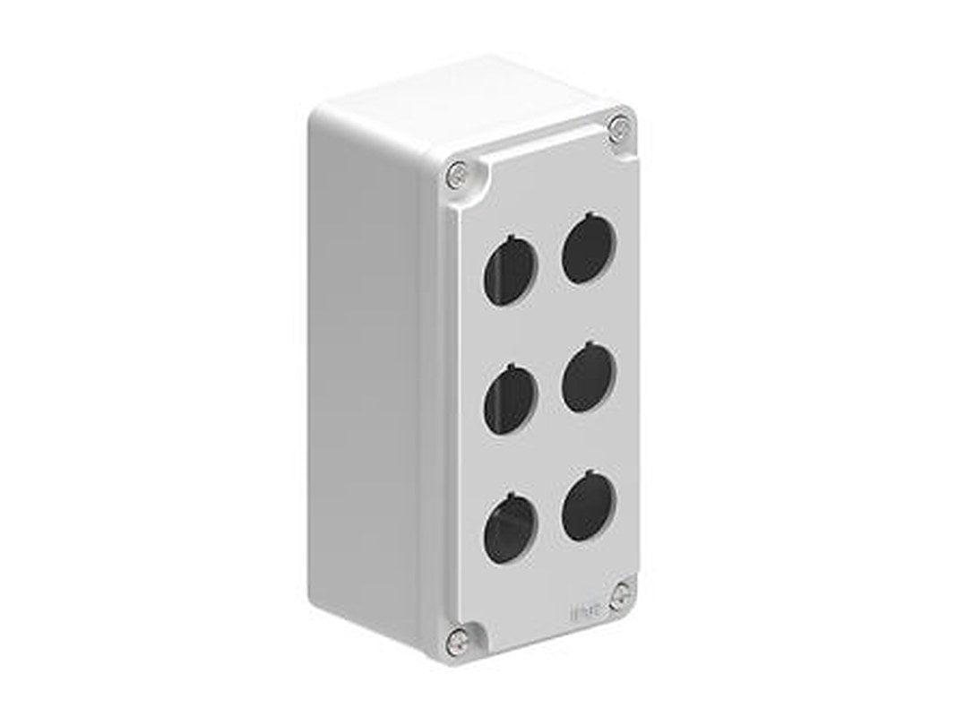 Lovato Grey Metal LPZM Enclosure - 6 Hole 22 mm Diameter