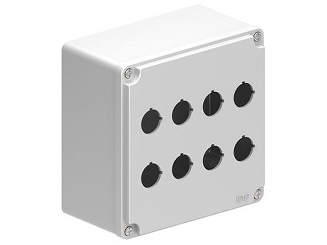 Lovato Grey Metal LPZM Enclosure - 8 Hole 22 mm Diameter