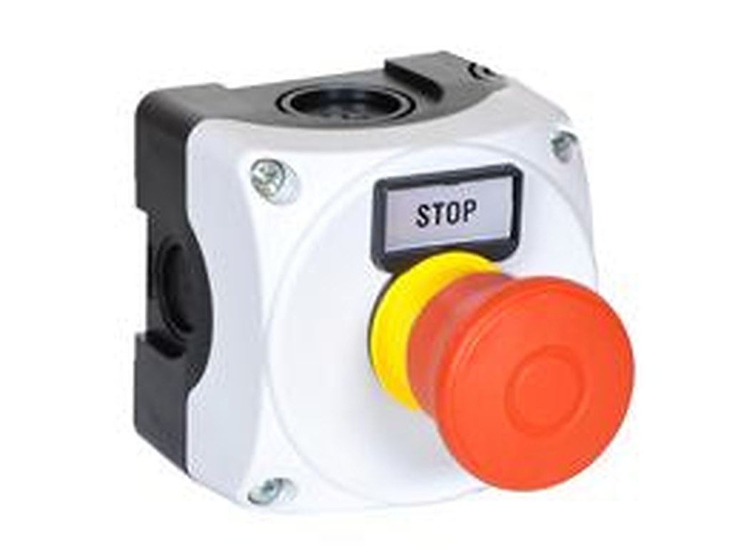 Lovato Mushroom Control Station Switch, Polycarbonate, Grey, IP66, IP67, IP69K
