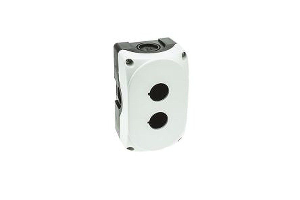 Lovato Grey Plastic Platinum Push Button Enclosure - 2 Hole 22 mm Diameter
