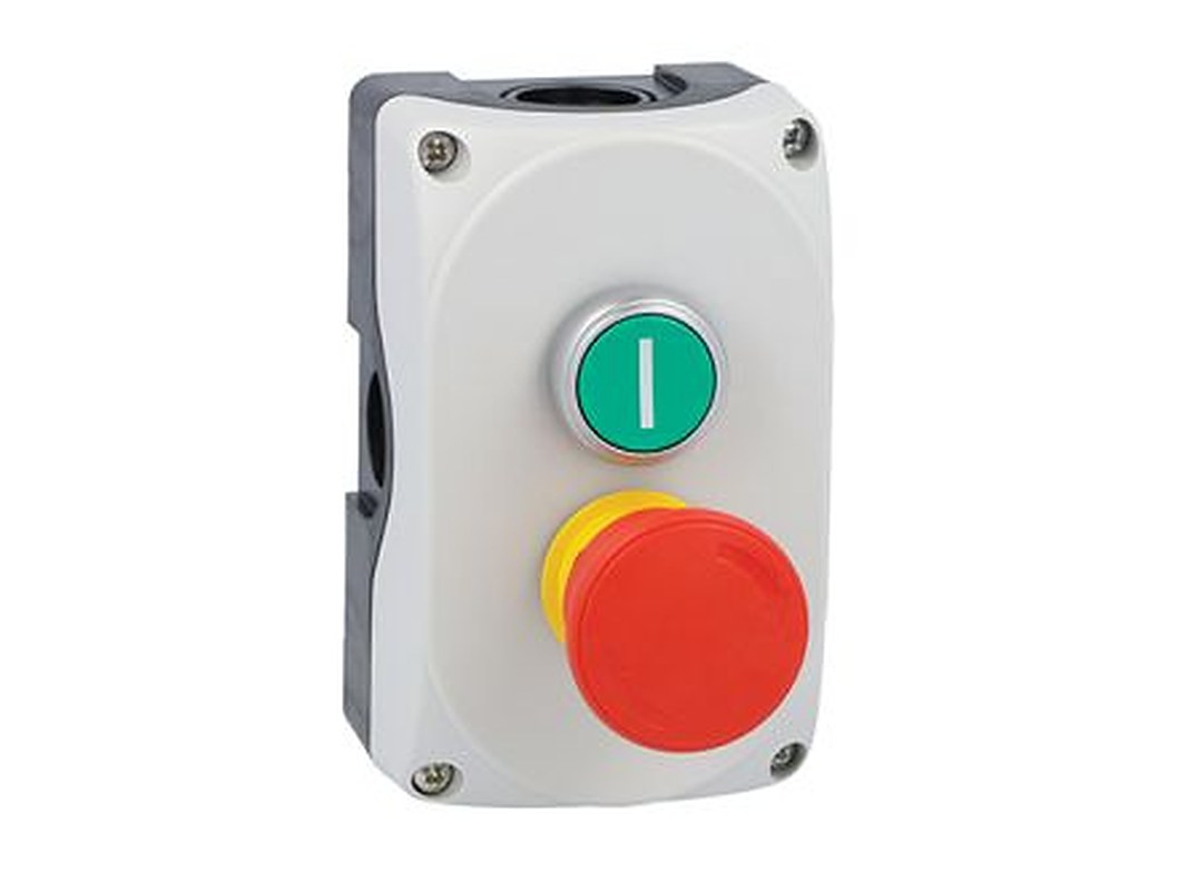 Lovato Turn to Release Control Station Switch - 1 NO/1 NC, Polycarbonate, Grey, IP66, IP67, IP69K
