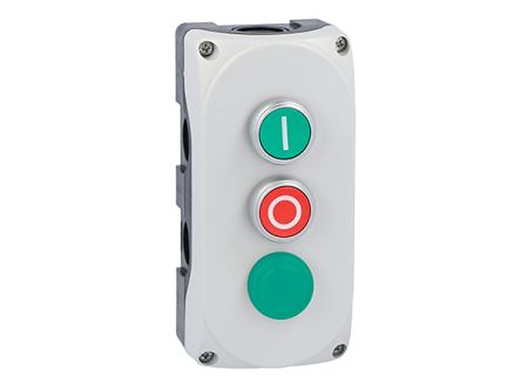 Lovato Control Station Switch - 1 NC, NO, Polycarbonate, Green, IP66, IP67, IP69K