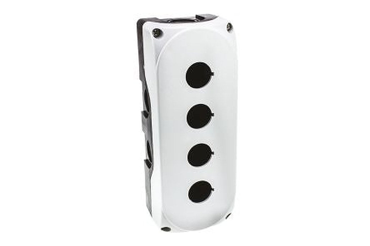 Lovato Grey Plastic LPZ Push Button Enclosure - 4 Hole 22 mm Diameter
