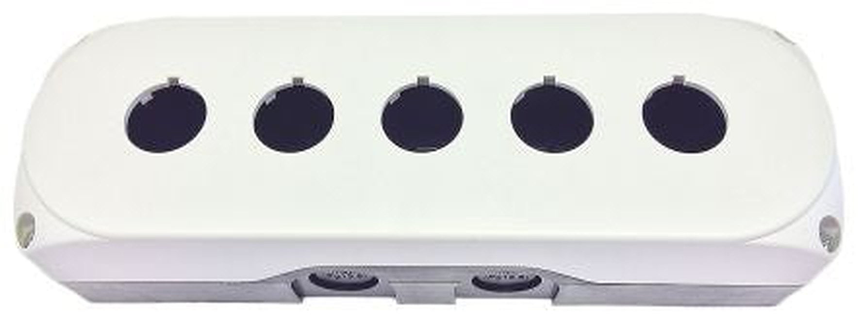 Lovato Grey Plastic Platinum Push Button Enclosure - 5 Hole 22 mm Diameter