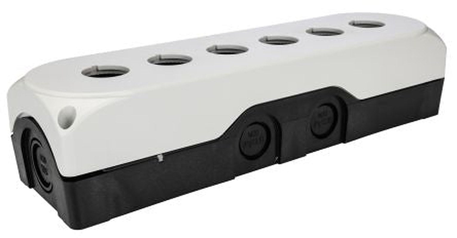 Lovato Grey Polycarbonate LPZP Control Station Enclosure - 6 Hole 22 mm Diameter