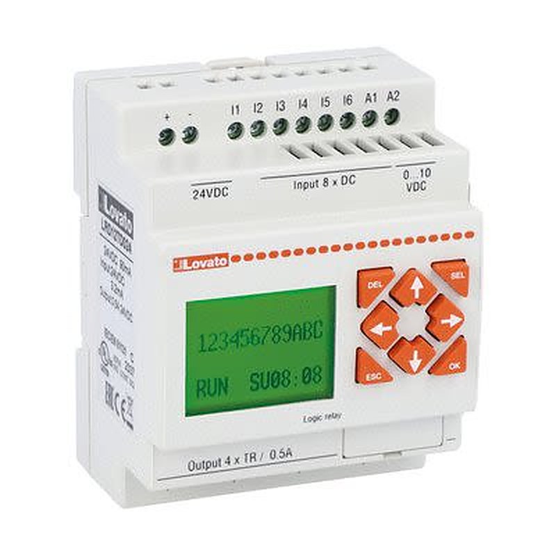 Lovato LRD Series Programmable Logic Controller, Transistor Output, 8-Input, Analogue Input
