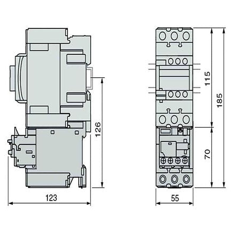 Schneider Electric, TeSyS LR Overload Relay 1 NO/1 NC, 25A, 40 A F.L.C, 40A Contact Rating, 22 kW 3