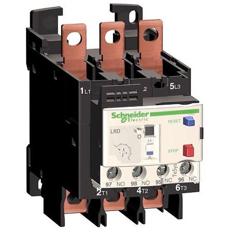 Schneider Electric, TeSyS LR Thermal Overload Relay 1 NO/1 NC, 37A, 50 A F.L.C, 5A Contact Rating