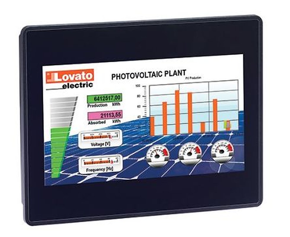 Lovato LRHA Series HMI Panel - 7 in, TFT Display, 800 x 480 pixel