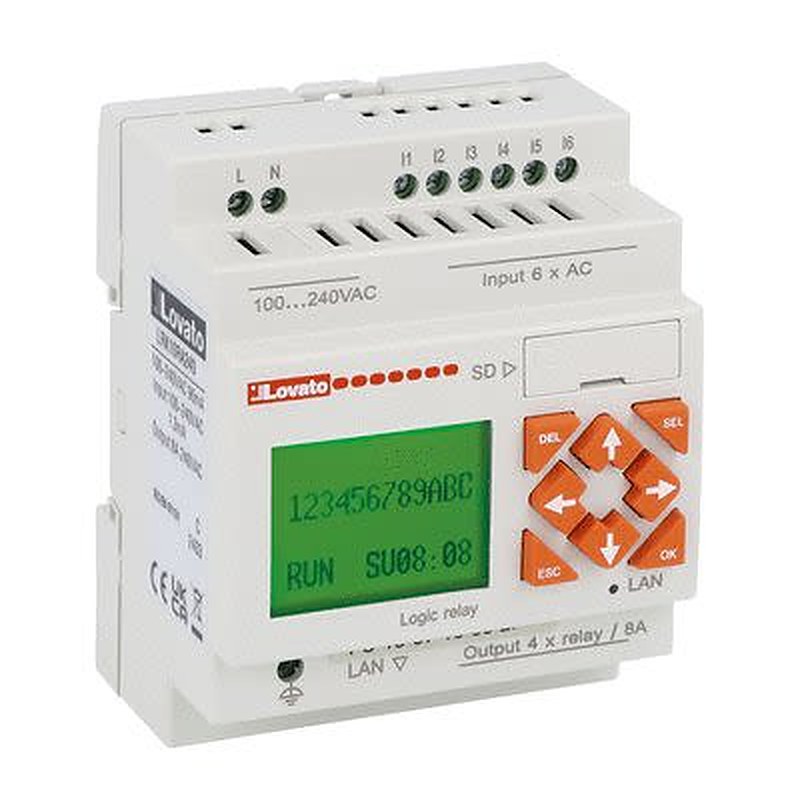 Lovato LRK10 Series Module, Relay Output, 6-Input, Current/Voltage Input
