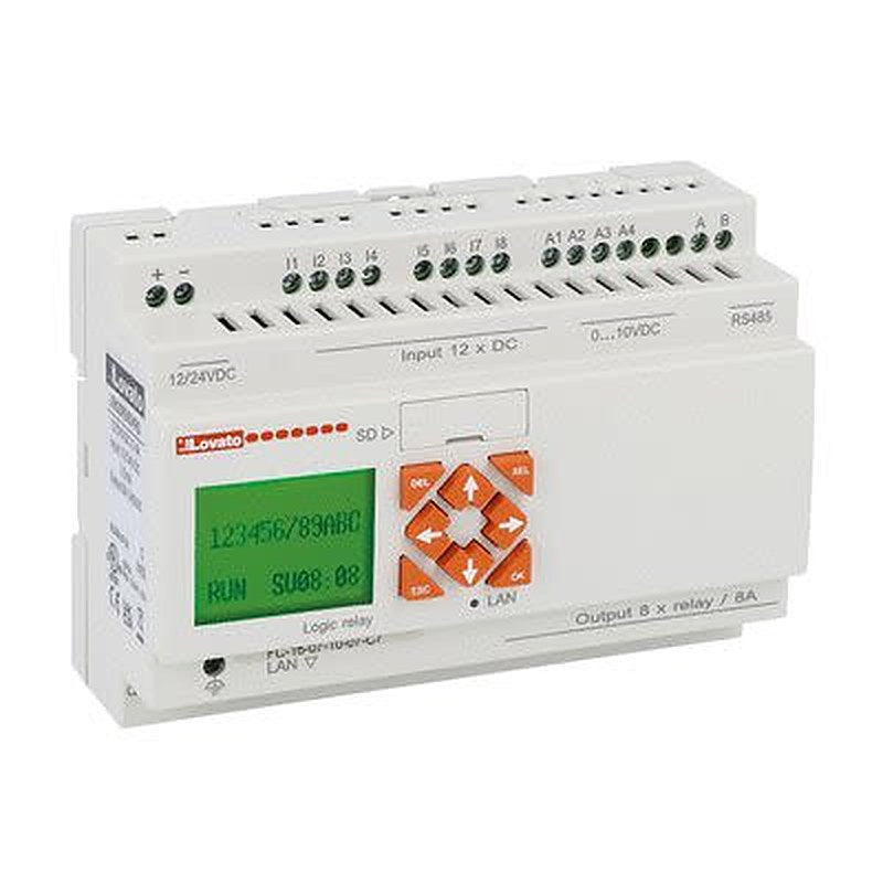 Lovato LRK20R Series Module, Relay Output, 12-Input, Digital/Analogue Input
