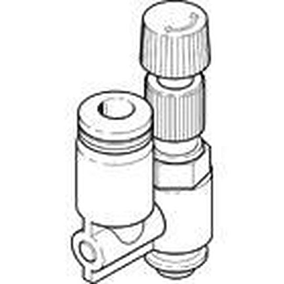 Festo LRL-1/8-QS-4 Series Flow Regulator, 153511, Inlet Male R 1/8 in G QS-4
