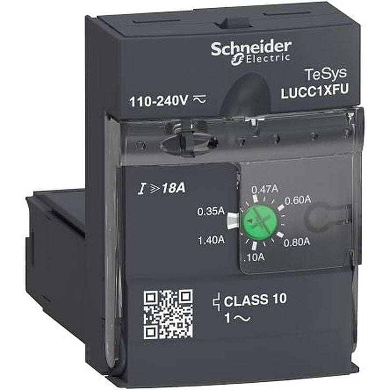Schneider Electric TeSyS U Advanced Motor Starter, 690V, 0.09 kW, 1 Phase, IP20, IP40