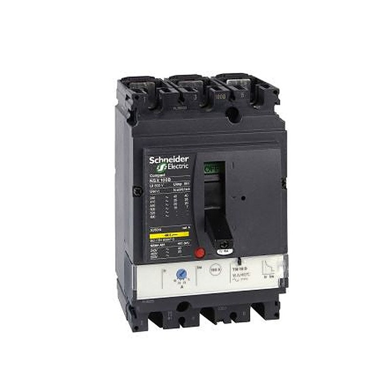 Schneider Electric, NSX, Lv4 Molded Case Circuit Breaker 3-Pole 100A, Breaking Capacity 85 kA, Fixed
