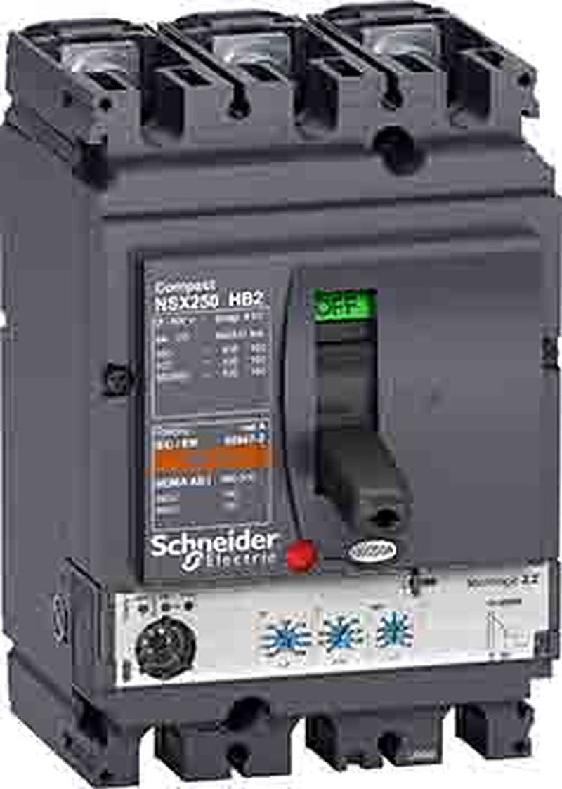 Schneider Electric, ComPact, NSX HB2 Molded Case Circuit Breaker 3-Pole 250A, Breaking Capacity 100 kA, Fixed