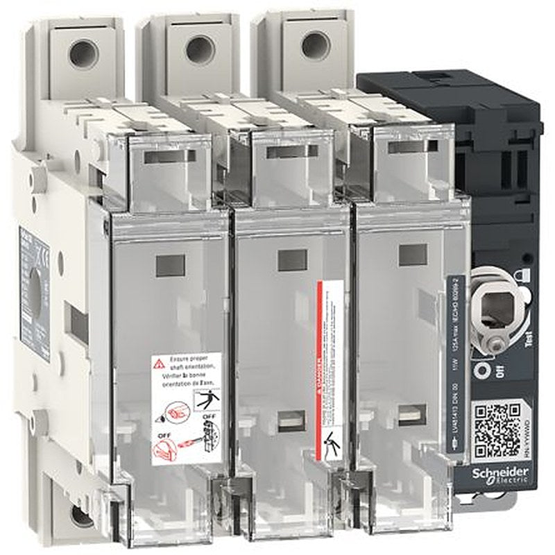 Schneider Electric Fuse Switch Disconnector, 3-Pole, 125 kA, 125A