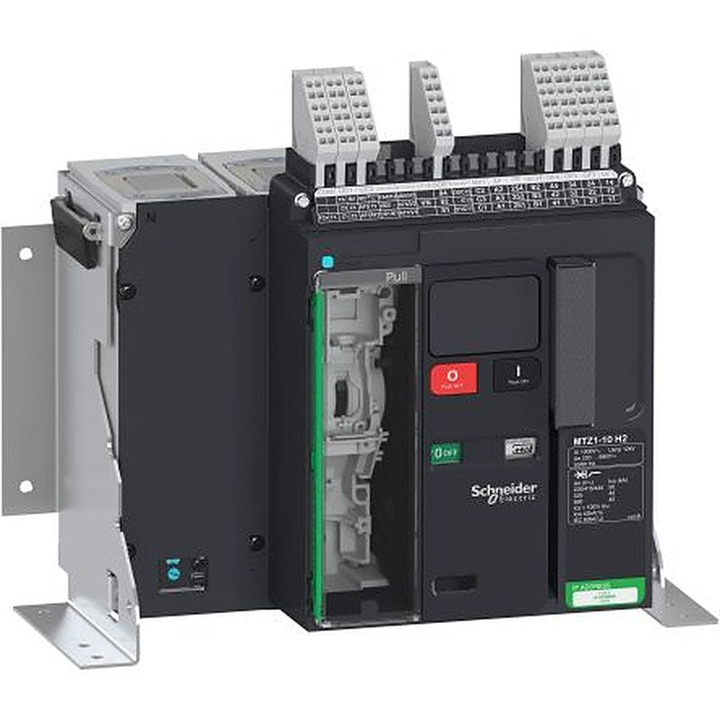 Schneider Electric, MasterPact, MTZ1 10H2 Molded Case Circuit Breaker 4-Pole 1kA, Fixed