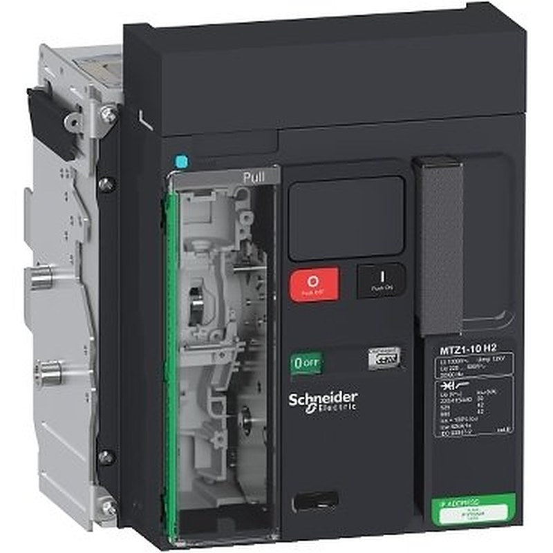 Circuit breaker frame, MasterPact MTZ1 10H2 drawout for MicroLogic X, 1000A, 50kA/415VAC (Icu), 3P (Circuit breaker frame MasterPact MTZ1 10H2 drawout for MicroLogic X) is a Schneider Electric product. Designed for reliable performance and long service life. Available across Iraq — contact us for pricing and delivery options.