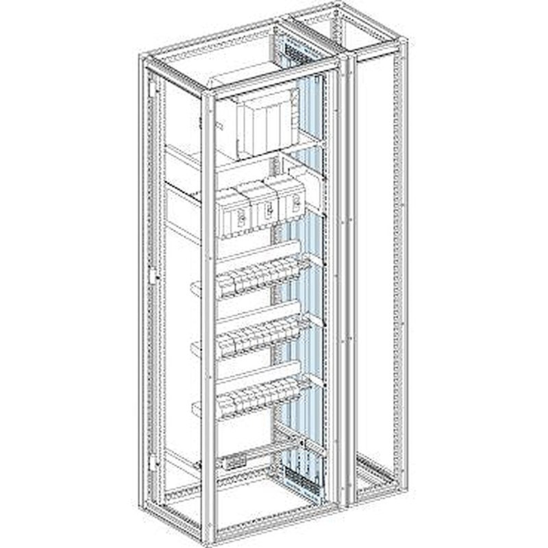Schneider Electric Metal Partial Mounting Plate Front and Rear Horizontal Partition, 700mm W for Use with PrismaSeT 6300