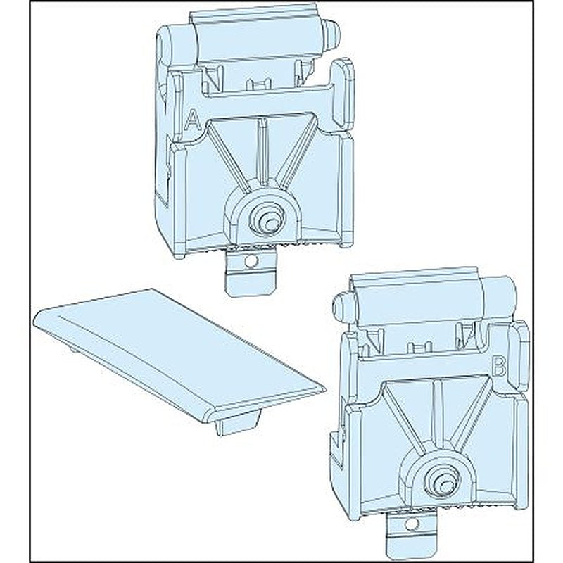 Schneider Electric PrismaSeT G Series Metal Hinge Set for Use with PrismaSeT G Front Plate, PrismaSeT P Front Plate