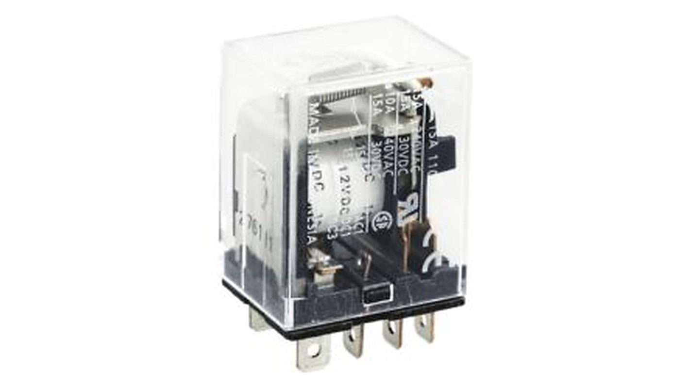 Omron Surface Power Relay, 200V ac, 220 V ac Coil, 15A Switching Current, SPDT