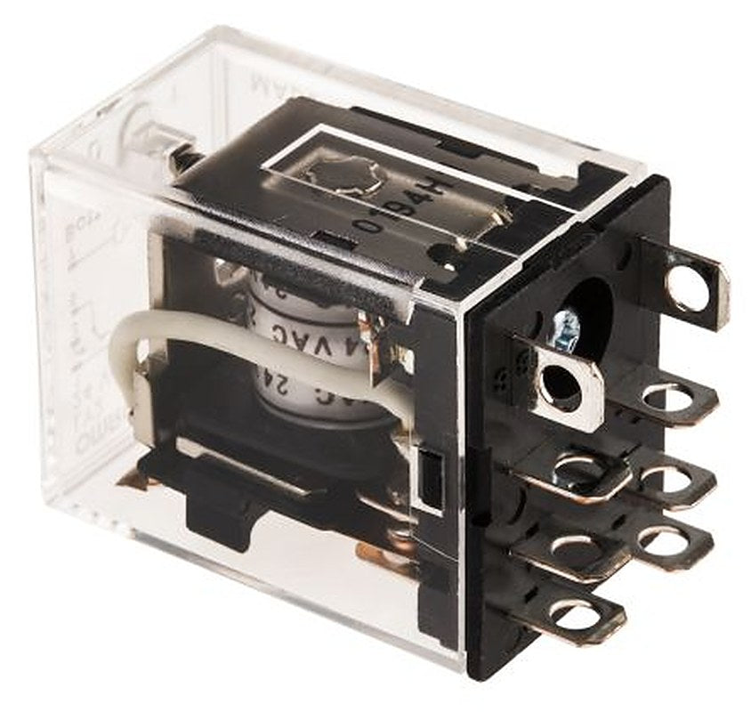 Omron Power Relay, 24V ac Coil, 10A Switching Current, DPDT