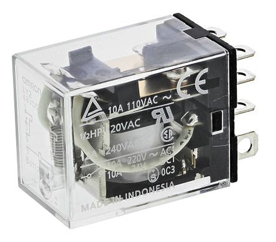 Omron DIN Rail Power Relay, 48V dc Coil, 10A Switching Current, DPDT
