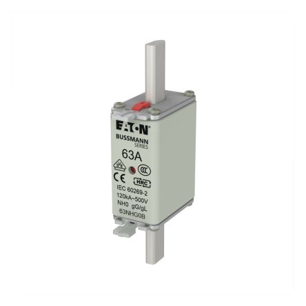 Eaton 63A NH Fuse 125 mm x 58 mm x 30 mm 500V ac