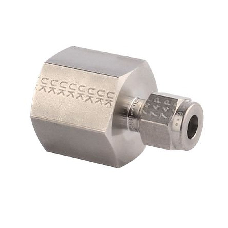 Parker M12FSC1/2N-316 Hydraulic Fitting Female NPT, Stainless Steel, 0.5 in Hose ID