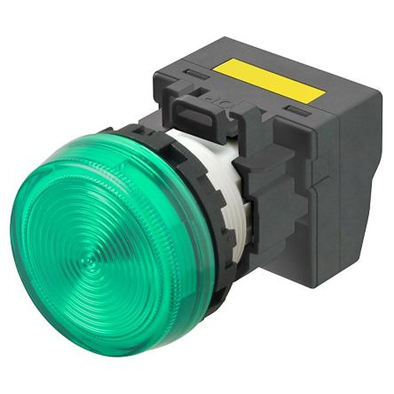 Omron M22N Series Green Panel Mount Indicator Pilot Light, 240V, Crimp Termination, IP66