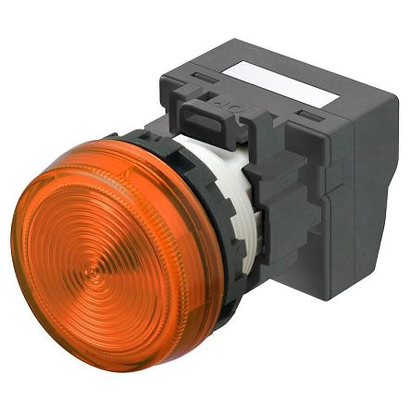 Omron M22N Series Orange Indicator Pilot Light, 24V, 12mA, Crimp Termination, IP66, 22 mm