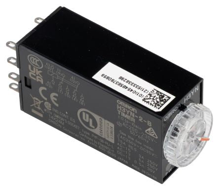Omron H3YN Series Panel Timer Relay, 4-Contact, 125 V dc 200V ac, 230 V ac, 0.1 s to 10 min, Multifunction-Function,