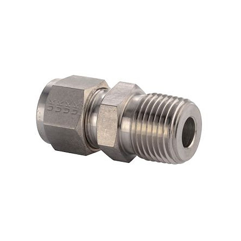 Parker M6MSC1/8N-316 Hydraulic Fitting Male, Stainless Steel, 0.13 in Hose ID