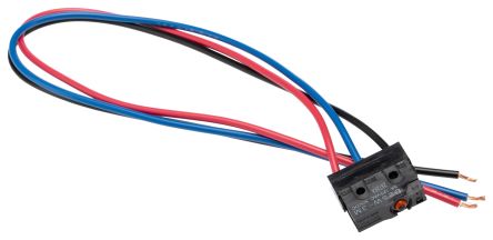 Omron Pin Plunger Micro Switch, Pre-Wired Terminal, 3A, 250 V ac, 30 V dc, SPDT, IP67