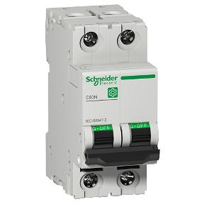 Schneider Electric Multi9 C60N Miniature Circuit Breaker, 2-Pole, 3A, Type C, 125 V dc DC, 10 kA Breaking Capacity