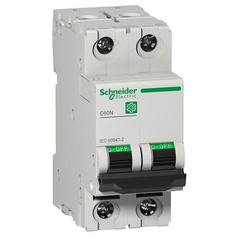 Schneider Electric Multi9 C60N Miniature Circuit Breaker, 2-Pole, 20A, Type C, 240V ac AC, 125 V dc DC, 20 kA Breaking