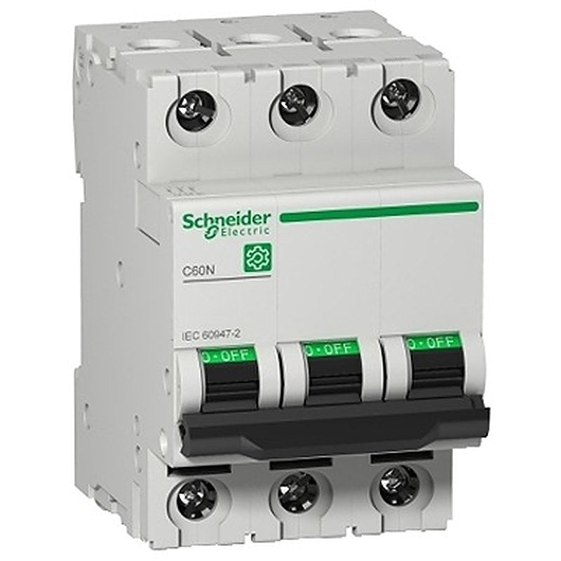Schneider Electric Multi9 C60N Miniature Circuit Breaker, 3-Pole, 40A, C Curve, 415V AC, 125 V DC, 10 kA Breaking